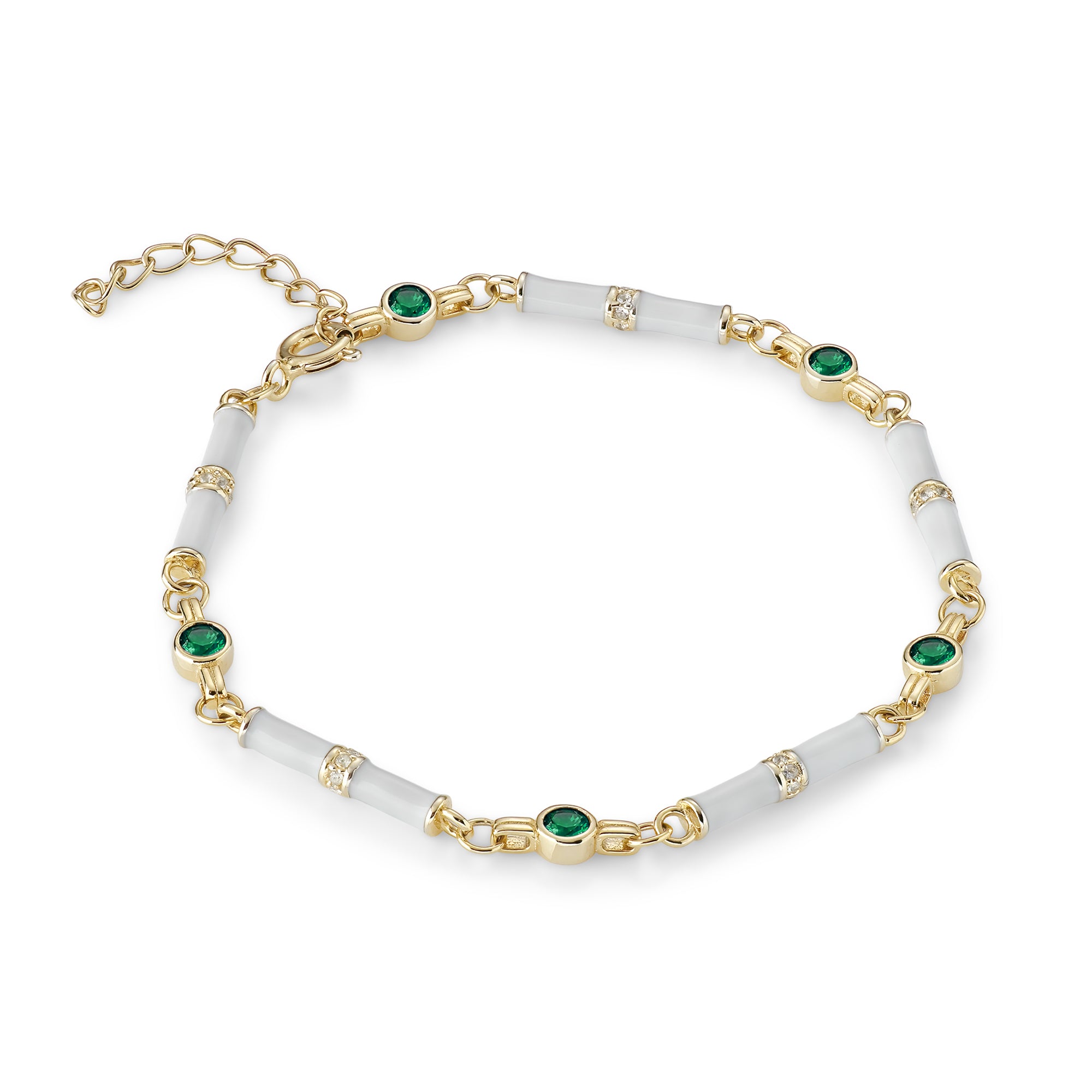 Marlowe White Enamel Bracelet