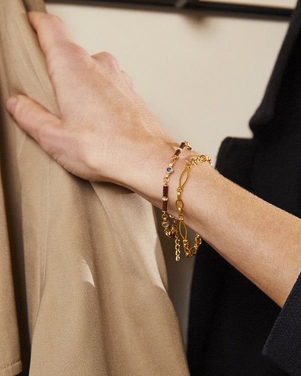 Vintage link gold chain bracelet
