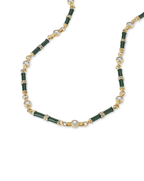 Marlowe Green Enamel Necklace