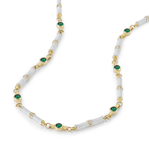 Marlowe White Enamel Necklace