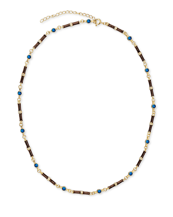 Marlowe Brown Enamel Necklace