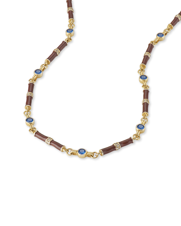Marlowe Brown Enamel Necklace