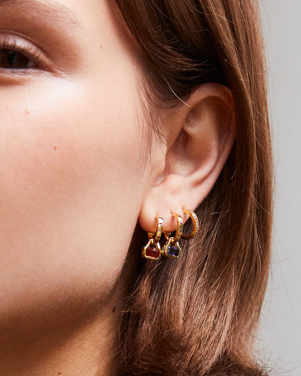 White Topaz Hoops