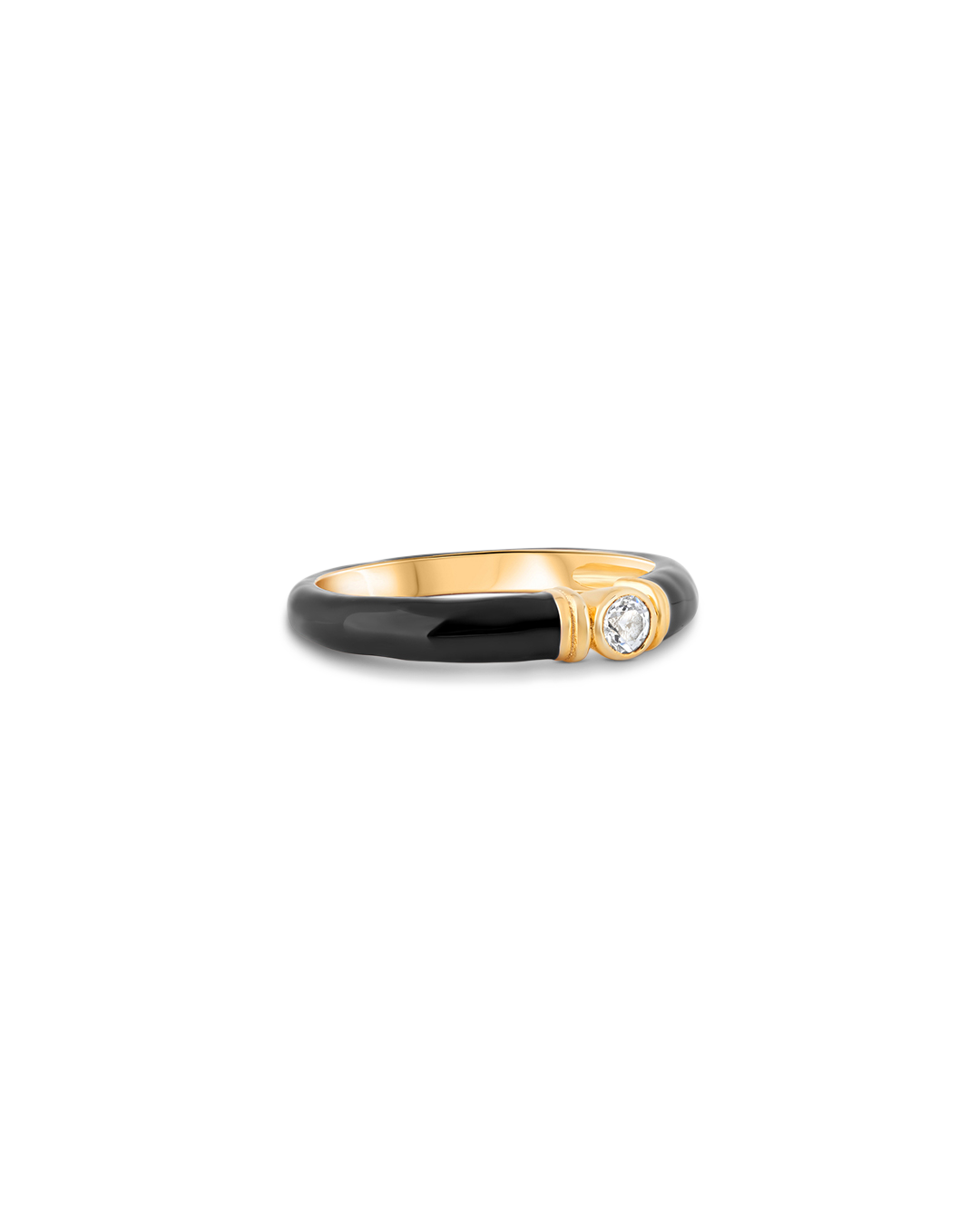 Kiki Black Enamel Ring