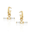 Dyllan Hoop Earrings + White Enamel T-Bar Charms