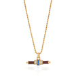Bridget Brown Enamel T-Bar Necklace