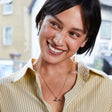 Bridget Brown Enamel T-Bar Necklace