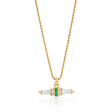 Bridget White Enamel T-Bar Necklace
