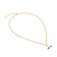 Dyllan Black Enamel Small T-Bar Necklace