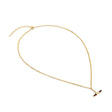 Dyllan Brown Enamel Small T-Bar Necklace