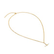 Dyllan White Enamel Small T-Bar Necklace