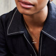 Dyllan White Enamel Small T-Bar Necklace