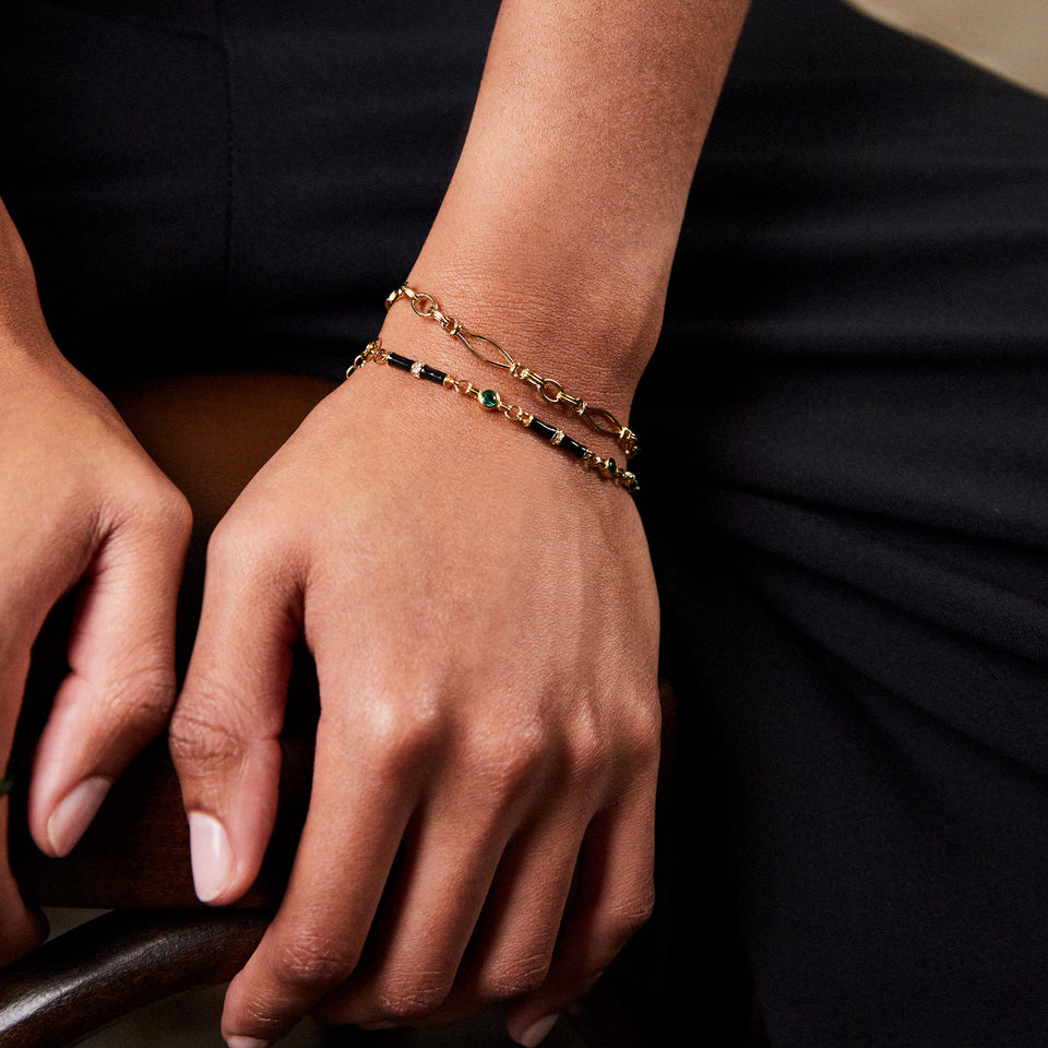 Marlowe Black Enamel Bracelet