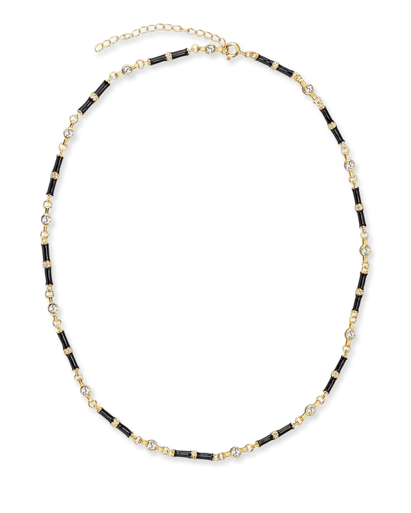 Marlowe Black Enamel Necklace