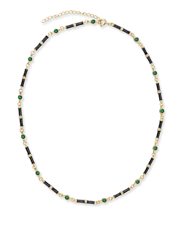 Marlowe Black Enamel Necklace