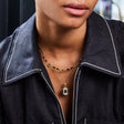 Marlowe Black Enamel Necklace