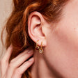 January: Garnet Charms on White Topaz Hoops