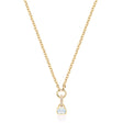 March: Blue Topaz Charm on Carrier Chain