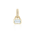 March: Blue Topaz Charm on Carrier Chain