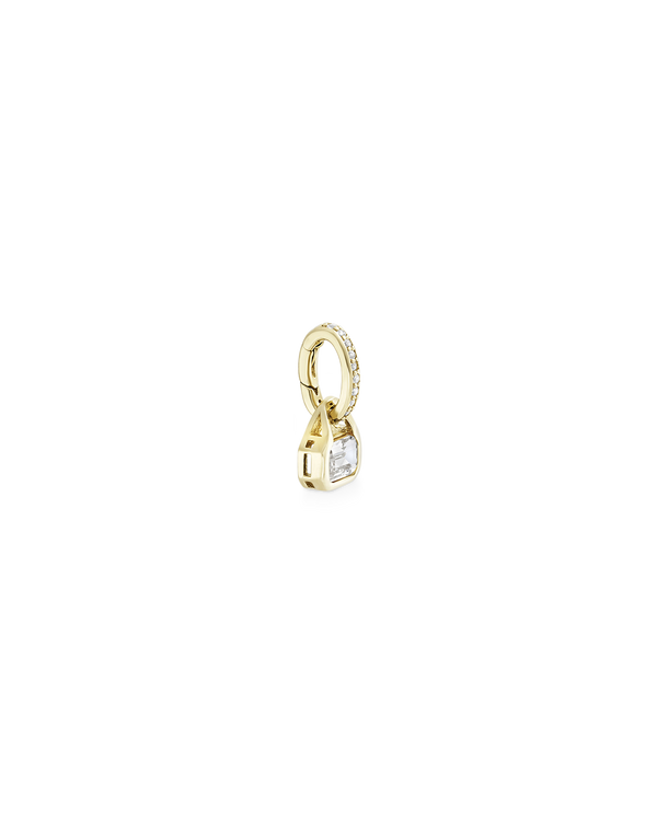 April: White Topaz Charm