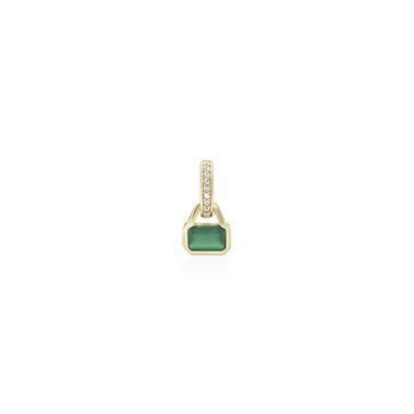 May: Green Agate Charm