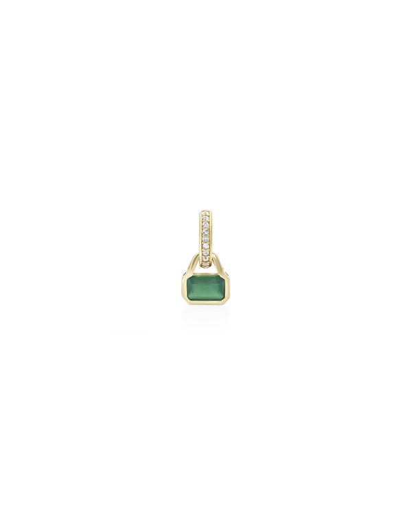 May: Green Agate Charm