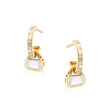 June: Moonstone Charms on Baguette Cut Hoops