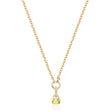 August: Peridot Charm on Carrier Chain