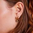 October: Rhodolite Charms on Baguette Cut Hoops