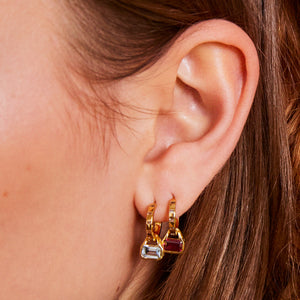 Baguette Cut Hoops