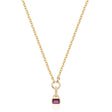 October: Rhodolite Charm on Carrier Chain