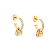 November: Citrine Charms on White Topaz Hoops