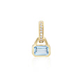 December: Swiss Blue Topaz Charm on Carrier Chain