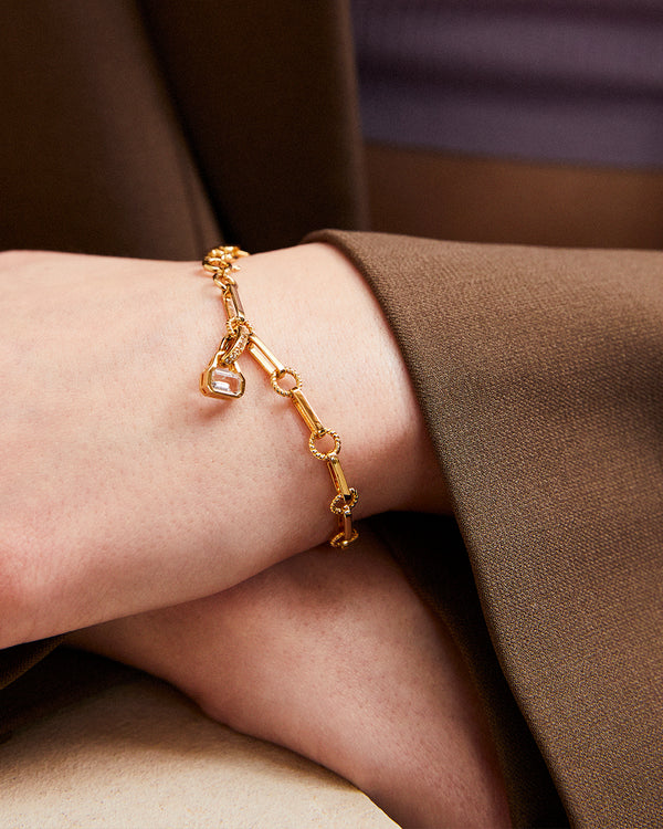 Twisted Link Vintage Chain Bracelet