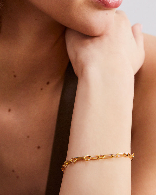 Twisted Link Vintage Chain Bracelet