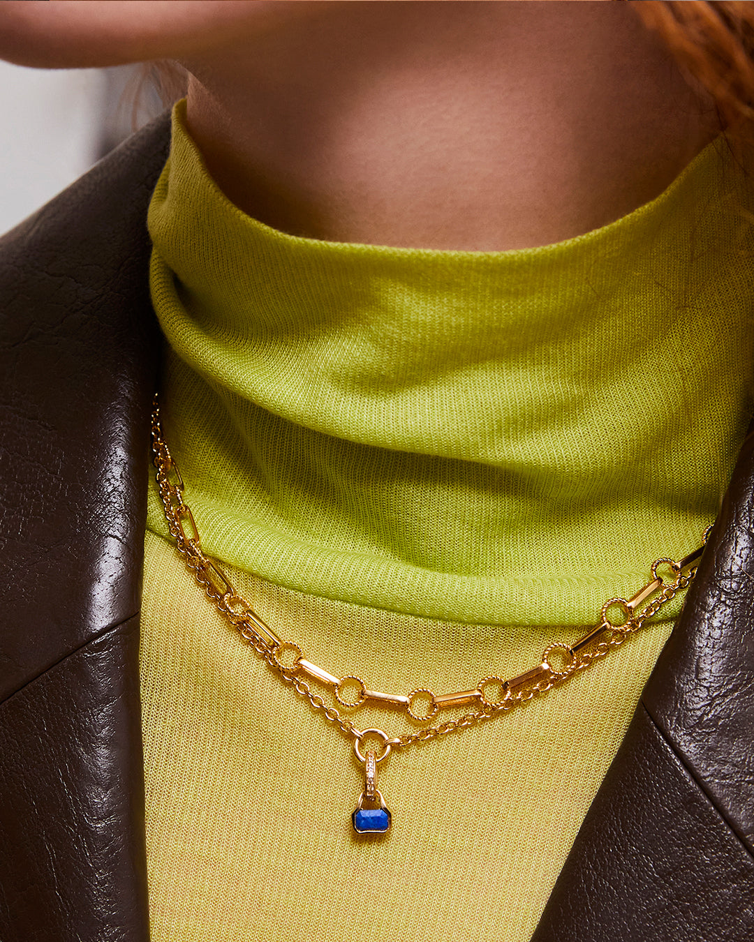 Twisted Link Vintage Chain Necklace in Gold | SS24 | V by Laura Vann