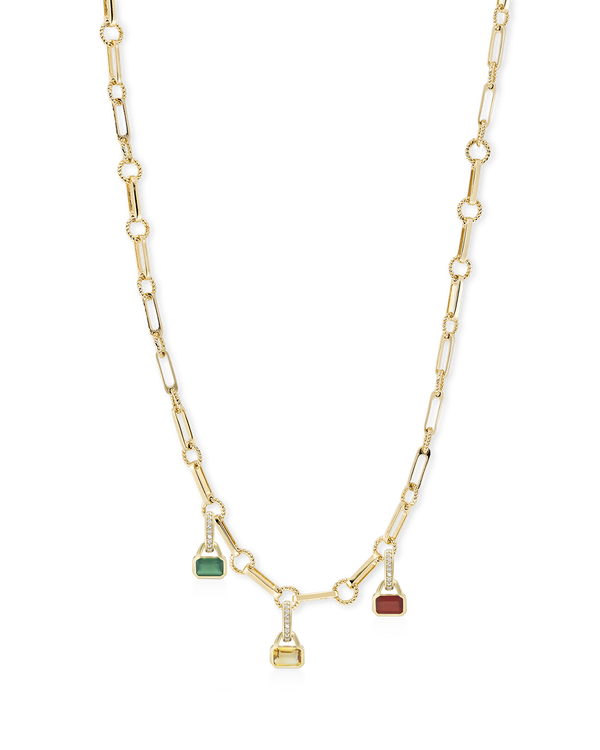 Twisted Link Vintage Charm Necklace