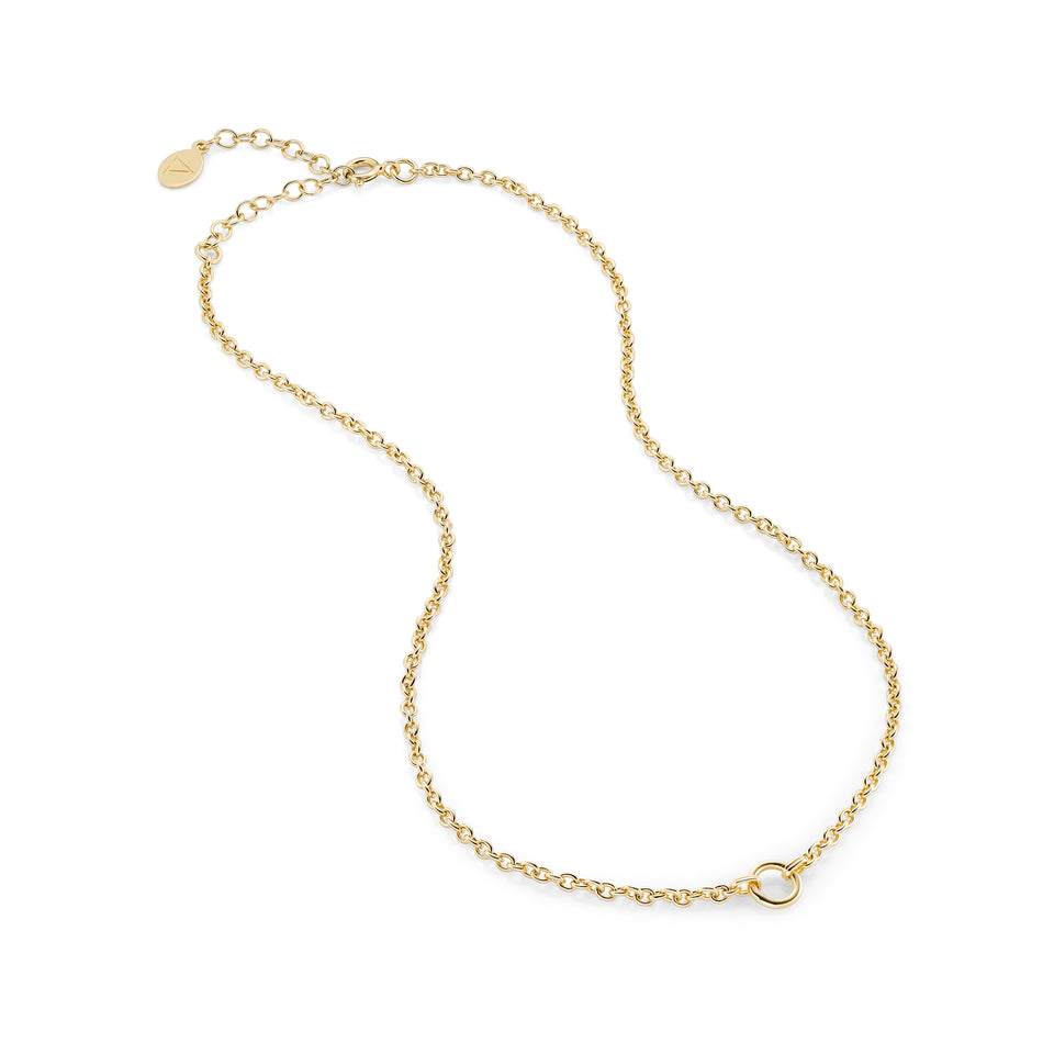March: Blue Topaz Charm on Carrier Chain