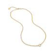 March: Blue Topaz Charm on Carrier Chain