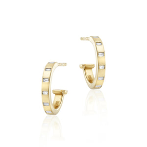 Baguette Cut Hoops