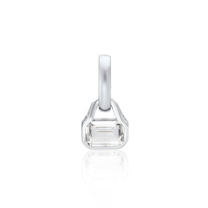 April: White Topaz Charm