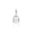 April: White Topaz Charm