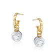 Brilliant Cut Charms on Twisted Hoops