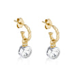 Brilliant Cut Charms on Twisted Hoops