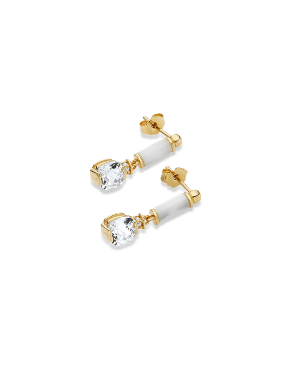 Column Cushion Drop Earrings