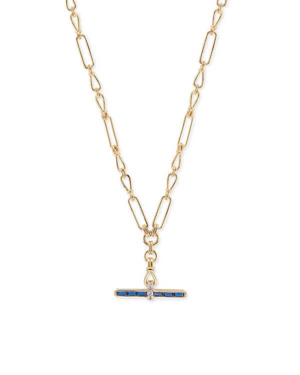 Jeane T-Bar Necklace on Heavy Chain