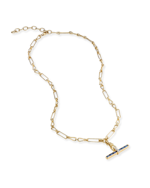Jeane T-Bar Necklace on Heavy Chain