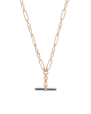 Jeane T-Bar Necklace on Heavy Chain