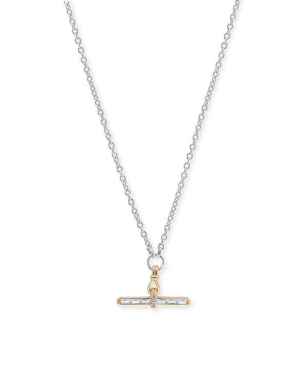 Jeane T-Bar Necklace on Belcher Chain