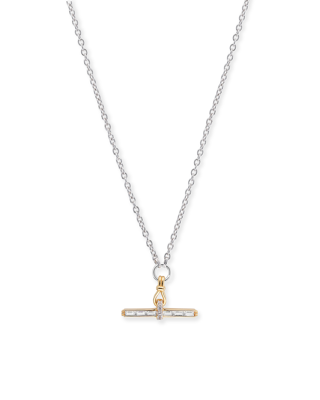 Jeane T-Bar Necklace on Belcher Chain